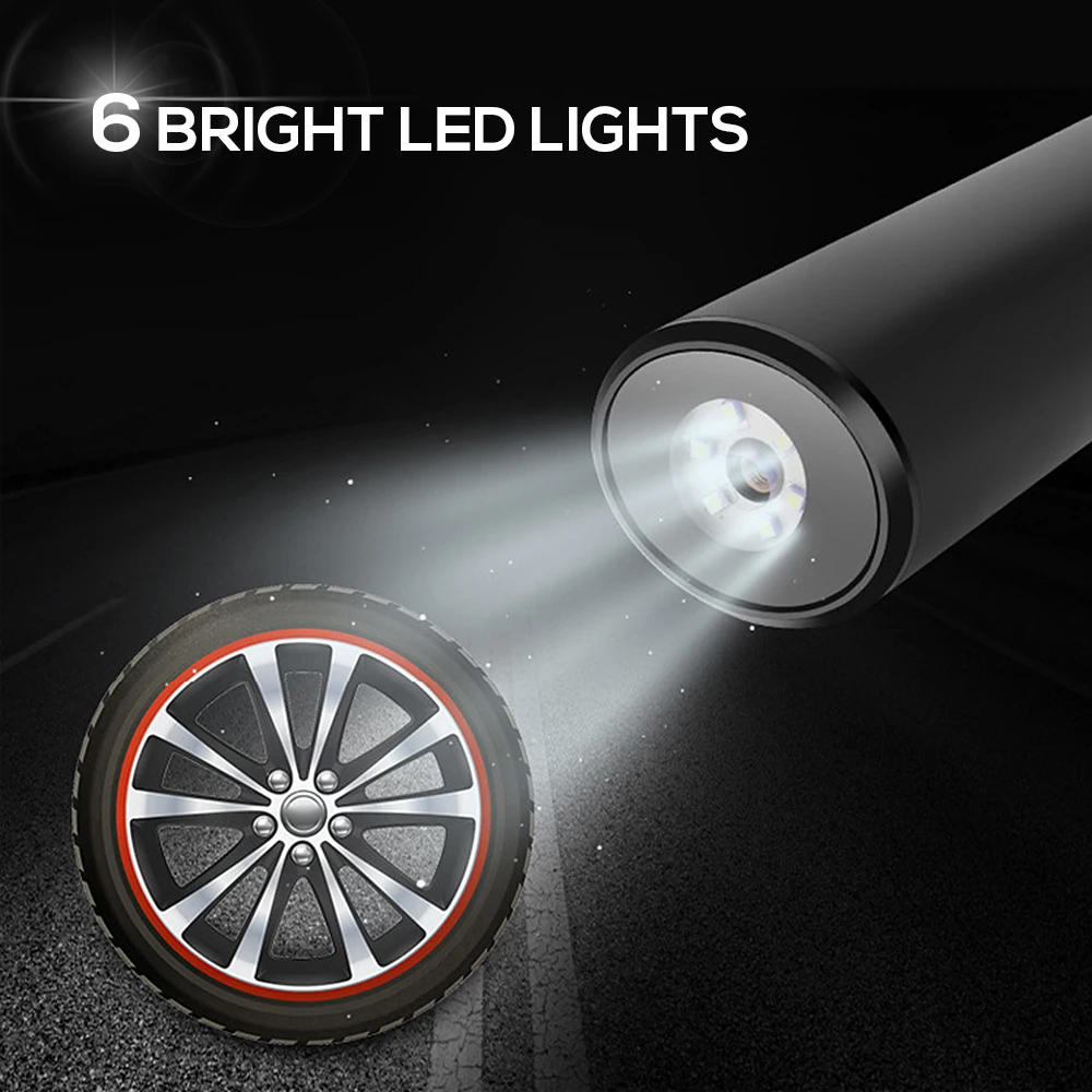 150PSI Smart Bike Electric Pump Auto Off Bicycle Tire Pump Rechargeable Emergency Tyre Pump Flashlight for Car Bike Tires Balls