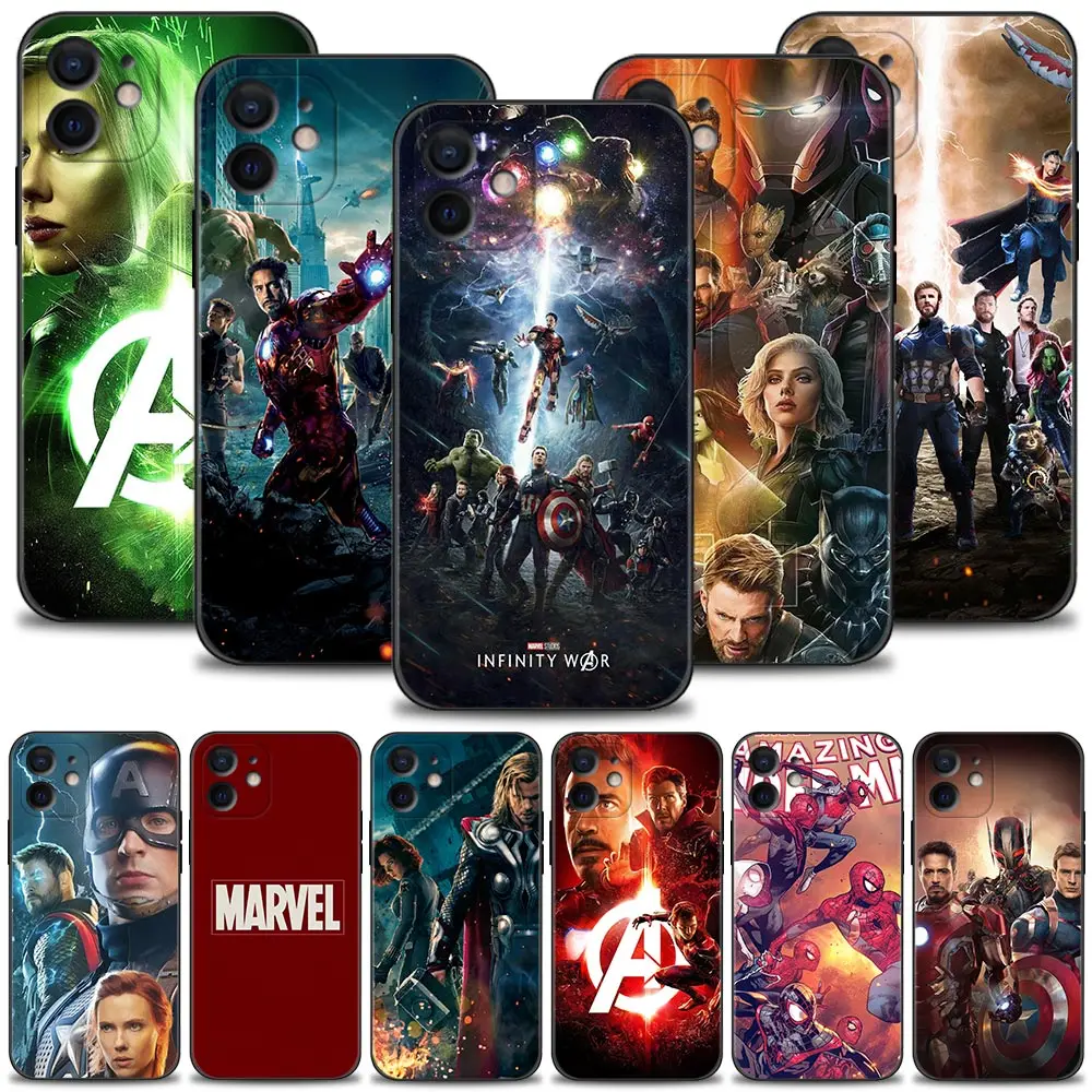 Чехол для Apple iPhone 13 12 11 Pro Max Mini XS XR X 7 8 Plus 6 6S SE 2020 Обложка Мстители война