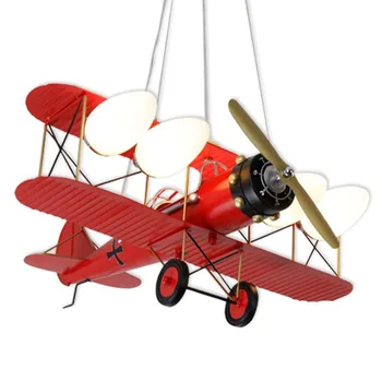 

Eye protection aircraft lamp children room cartoon pendant lamp boy bedroom lamps creative personality american-style simple mod