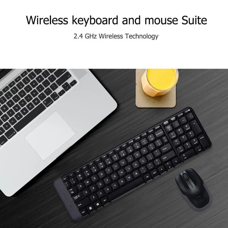 Комплект беспроводной клавиатуры и мыши logitech MK220, 104 клавиш, беспроводная клавиатура, 1000 точек/дюйм, мышь, usb-приемник, комплект Plug-and-play для дома