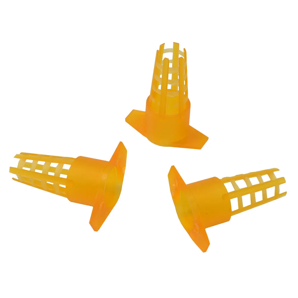 

300 Pcs Beekeeping Tools Yellow Plastic Bee Queen Cage Protective Cover Beekeeping Tools Cell Protector Cages