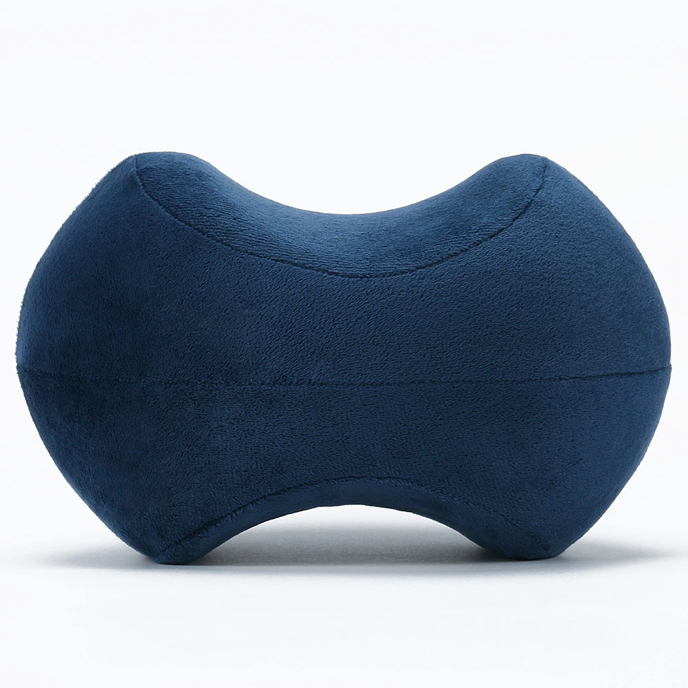 Navy Sleeping Sciatica Relief Wedge Shape Memory Foam Knee Support Portable Joint Back Soft Travel Ergonomic Bed Hip Leg Pillow - Цвет: Navy
