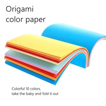 

200sheets 20x20cm Origami crafts Coloured paper handmade paper cuts Material Science Baby crane DIY color Origami paper folding