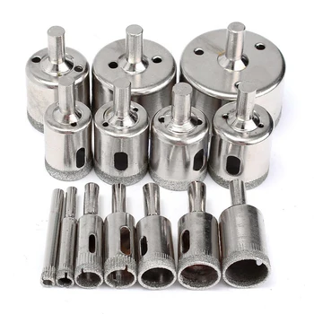 

15pcs/Lot Diamond Drill Bit Hole Saw Tool Kit For Glass Ceramic Marble 6-50mm A
