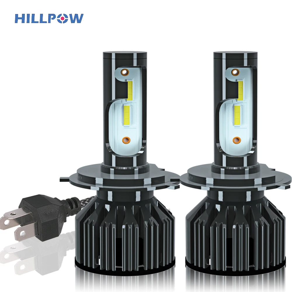 HILLPOW H7 светодиодная фара H4 Светодиодная Автомобильная лампа ZES 1860 чип H1 H11 H3 H13 9004
