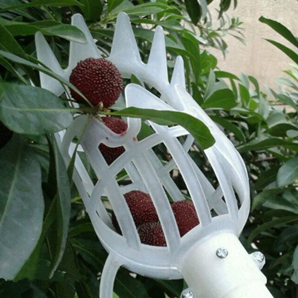 Инструмент для сбора фруктов для домашнего сбора фруктового катера Садоводство за пределами фермы портативное устройство более быстрое оборудование Пластиковый Ловец - Цвет: White
