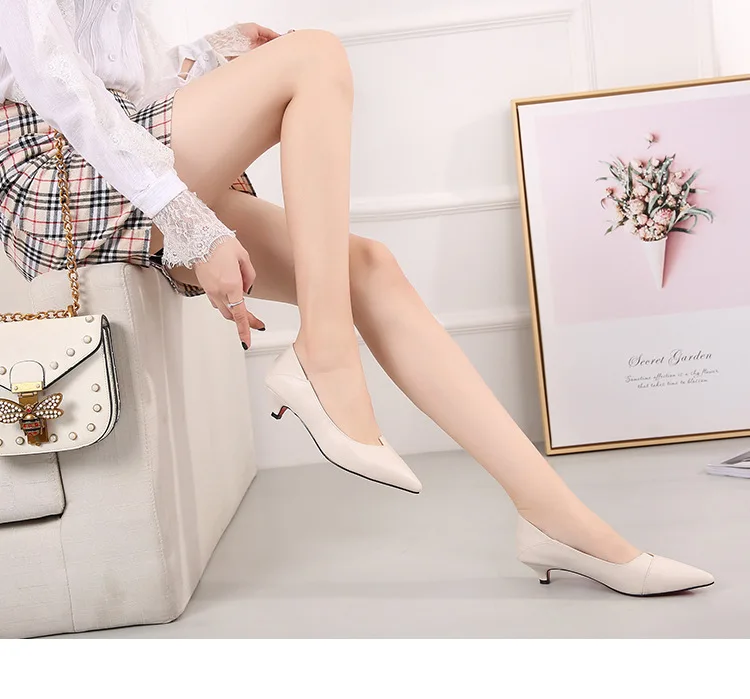 Женская обувь на высоком каблуке; 2 способа ношения; короткие дизайнерские кожаные туфли-лодочки; женские офисные туфли на низком каблуке; элегантная обувь; chaussures femme
