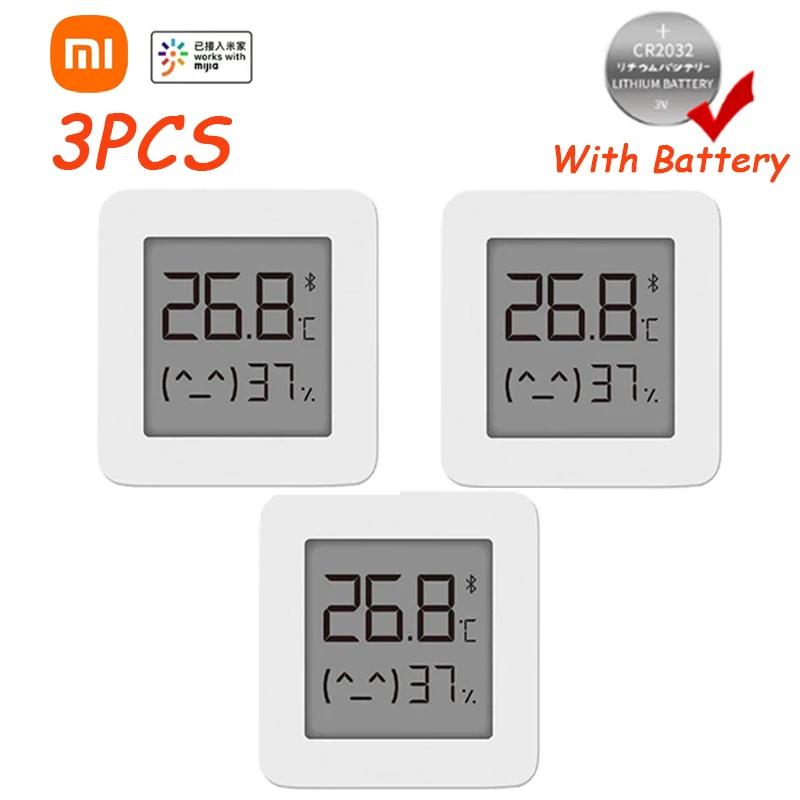 XIAOMI 4pcs Mijia Bluetooth Thermometer Hygrometer 2 White