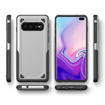 

50pcs Military Shockproof Armor Dual Layer Case For Samsung S10 E 5G S9 S8 Plus Note 10 10+ 9 8 Rugged Protective Hybird Cover