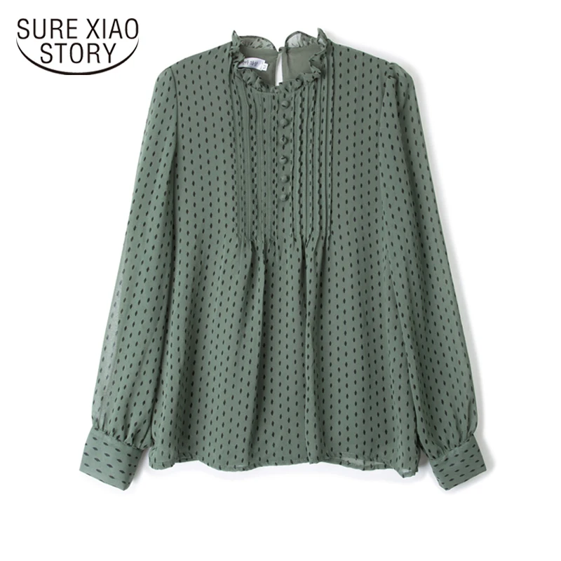 Женщины Блузки длинный рукав шифона женская рубашка лук пэчворк женщин одежда