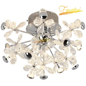

Nordic Romantic Creative Crystal Ceiling Lamp Modern LED Ceiling Lights Hotel Bedroom Living Room Ceiling Lamps Lighting Fixture