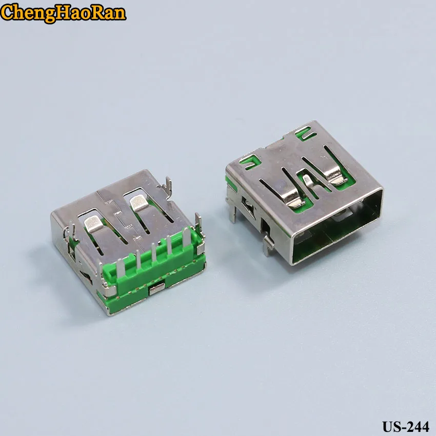 ChengHaoRan 50 шт. 5A высокая сила тока USB Женская база 90 градусов Быстрая Зарядка разъем