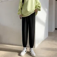

CGC 2022 Harajuku Woman Pants Casual Straight Jogging Sweatpants Female Loose OverSize Sports Pants Solid All-match Trousers