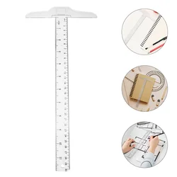 Règle en T académique 3 pièces, règles de mesure transparentes droites, règles d'étudiants 
