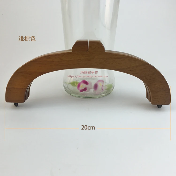 Half Moon Oak Solid Wood Wood Relatively 20cm Mujia Export Of Gold Raw Wood Light Brown Wine Red Black 4 Color Evening Package - Color: light brown 1 PCs