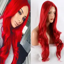 Bombshell синтетический 13*3 дюймов Синтетические волосы на кружеве парики с украшением в виде естественная волна Термостойкое волокно для волос, свободные резинки для волос для разъема для Для женщин парик