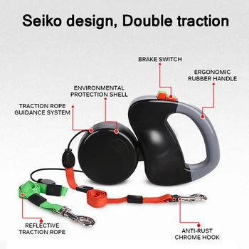 

Durable Reflective Pet Dog Leashes For Large Dogs Automatic Extending Traction Rope Strong Retractable Big Dog Pet Walking Leads
