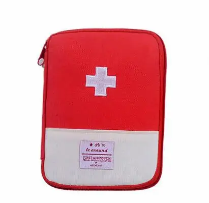 Мини аптечка первой помощи сумка для хранения PortableTravel медицины посылка набор для оказания первой медицинской помощи сумки маленькие медицина Органайзер с разделителем для хранения - Цвет: Красный