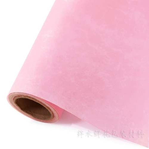 pink 50 см 10 ярдов Шелковый Цветочный водонепроницаемый бумажный цветочный букет оберточная бумага подарочная упаковка бумажные поделки Diy материалы - Цвет: pink