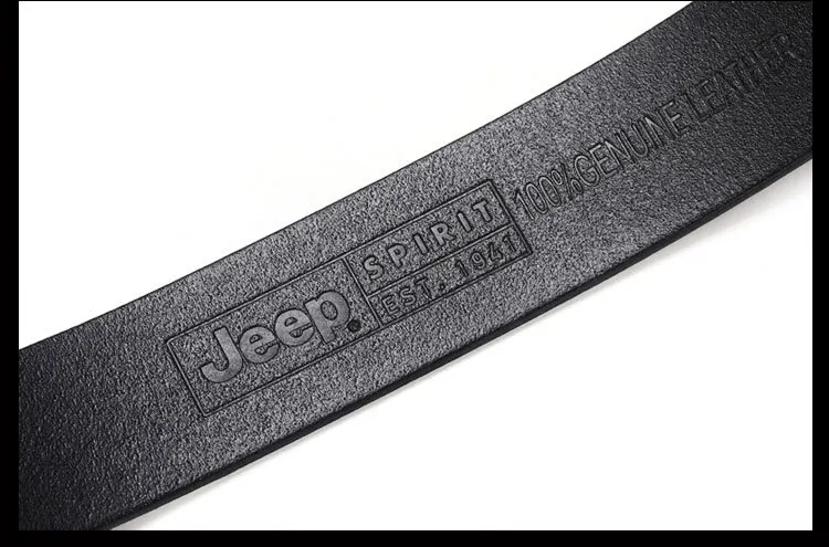 JEEP SPIRIT мужской ремень из натуральной кожи, деловой Повседневный Пояс из натуральной коровьей кожи, 105 см-125 см, мужской кожаный ремень с пряжкой