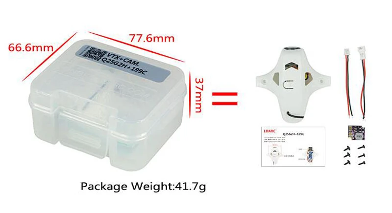 

Hot FPV Camera 800TVL 150'+5.8G 25mw 16CH Transmitter AV+Shell Canopy For Kingkong Tiny R7 Inductrix + RC Parts Dron Kit