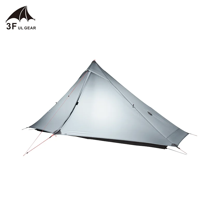 3F UL GEAR LanShan 1 프로 1 인 야외 초경량 캠핑 텐트, 3/4 시즌 230x80x125cm, 양면 20D 실나일론