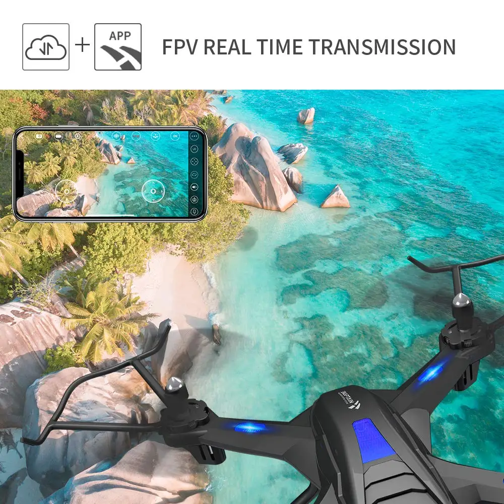 US $325.00 Camera Drone Snaptain S5c Drone Wifi Fpv 720p Hd Voice Control Gravity Sensor Function Rtf Christmas Gift For Kid Beginner
