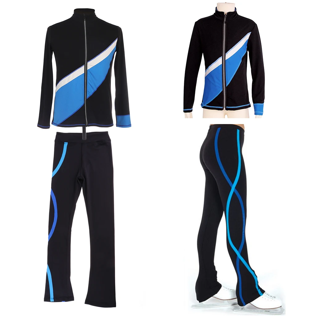 Adult Kids Figure Ice Skating Suit Outfit Pants Jacket Skate Gym Dance Sportswear Polartec Polar Fleece Skate Yoga Dance Clothes