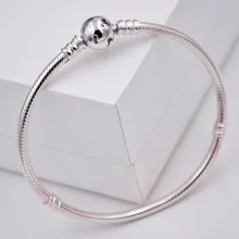 925 пробы серебряный браслет с изображением мышки из мультфильма, браслет с кристаллами, женский браслет с бусинами, своими руками, европейская бижутерия