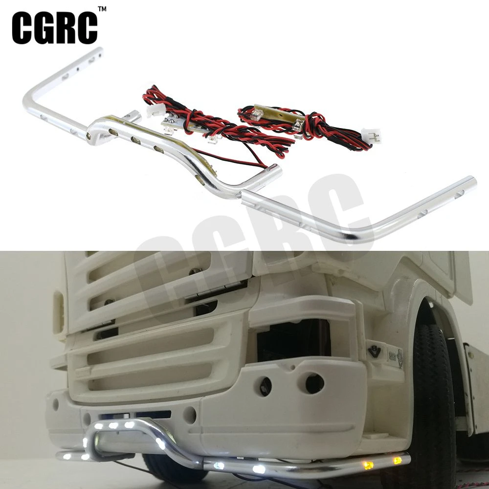 

CNC Metal LED Front Bottom Light For 1/14 Tamiya RC Truck scania R620 56323 R730