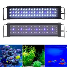 30-120 см светодиодный светильник для аквариума Высокое качество светильник для аквариума с выдвижными кронштейнами белый и синий светодиодный s подходит для аквариума