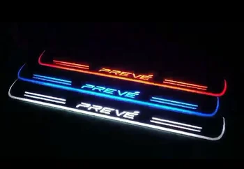 

RQXR led stainless steel overlay acrylic door scuff for proton preve moving door sill plate lining decorative light,2pcs