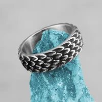 Evil Dragon Scale Stainless Steel Mens Rings Punk Hip Hop Unique For Male Boyfriend Biker Jewelry Creativity Gift Wholesale