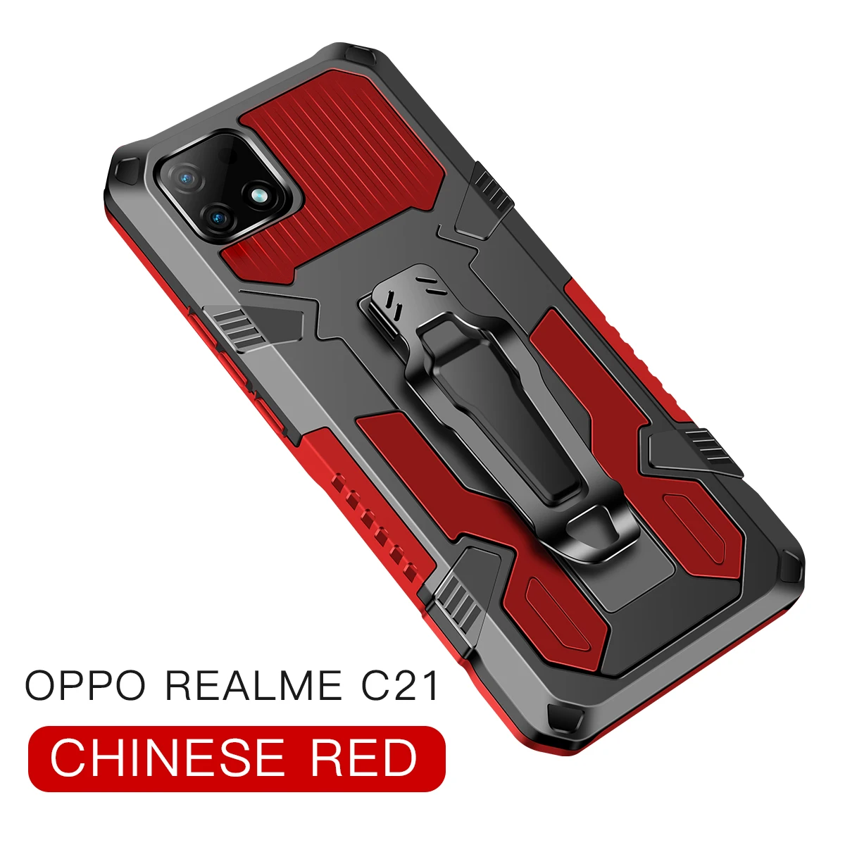 Realme C20 케이스 2021 용 방탄 케이스 Oppo Realme C20 C 20 용 방진 벨트 클립 홀스터 커버 RealmeC20 6.5 &&coque