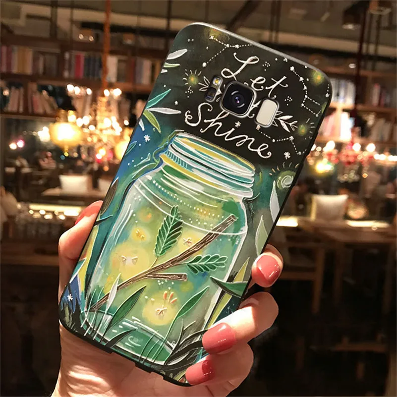 3D крышка тиснения для samsung Galaxy S10 S8 S9 плюс S10E S6 S7 край M10 M20 M30 A10 A20 A20E A30 A40 A50 A60 A70 Note 8 9 чехол из термопластичного полиуретана