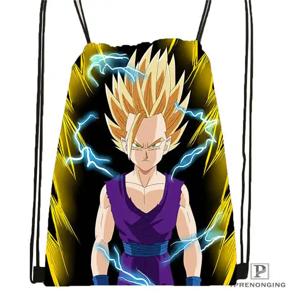 Drawstring Backpack Индивидуализированный Жемчуг дракона Kai Goku походная сумка на шнурке милый рюкзак для детей(черная спинка) 31x40 см#180531-03-33 - Цвет: Drawstring Backpack