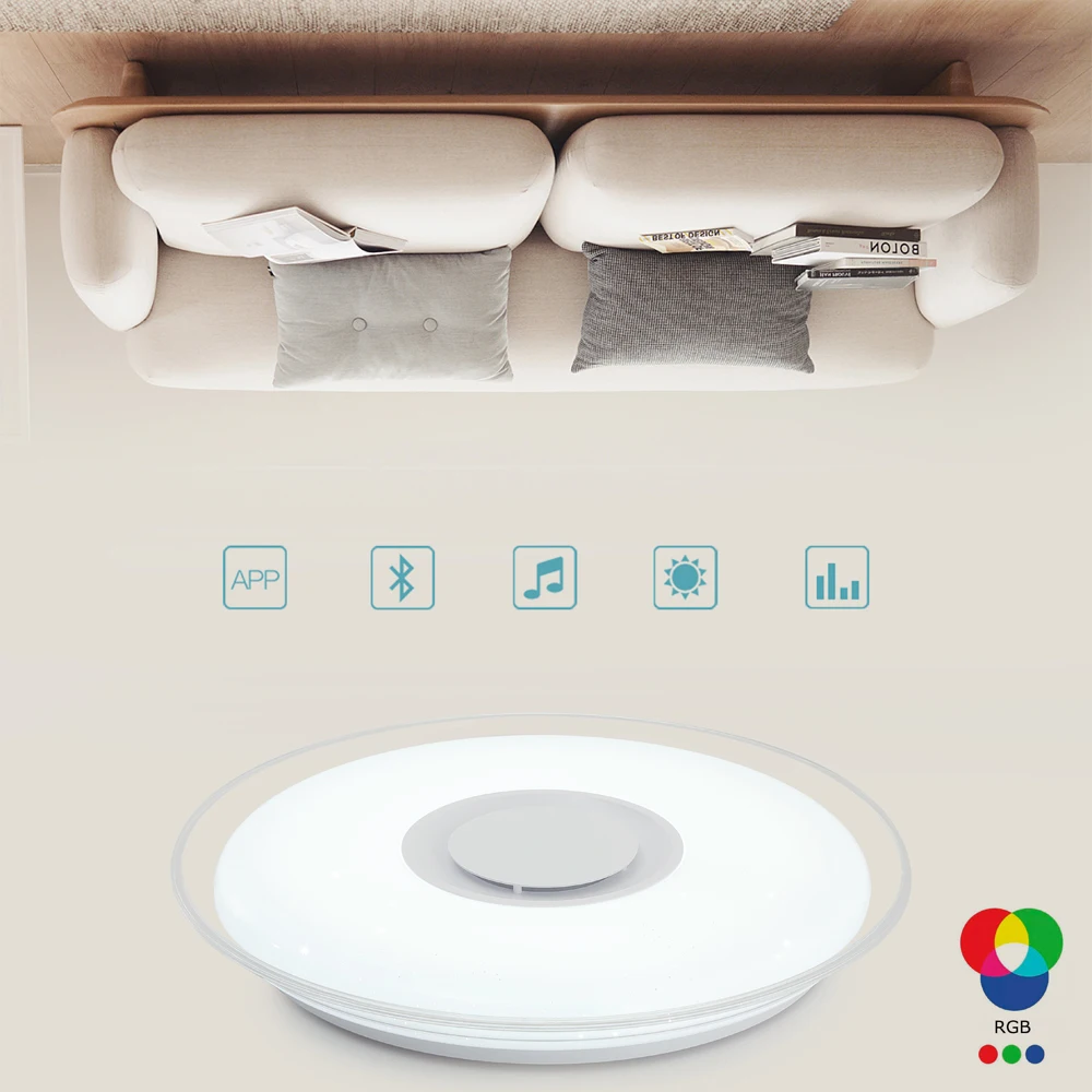 

RGB APP Remote Control LED ceiling lights 36W 52W Bluetooth Music light for bedroom Living Room lighting light HY-Ceiling Lamp