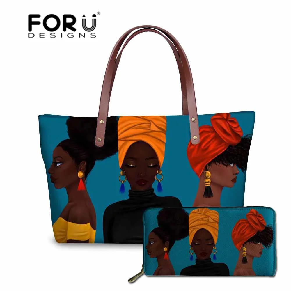 FORUDESIGNS/женские сумки черного цвета в африканском стиле для девушек, дизайнерские роскошные сумки и сумочки, женские сумки с верхней ручкой, женская пляжная сумка - Цвет: YQ4596ALZ21