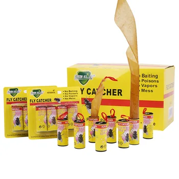 

16pcs Insect Bug Fly Glue Paper Tape Trap Ribbon Strip Sticky Non-toxic Flies Catcher SNO88