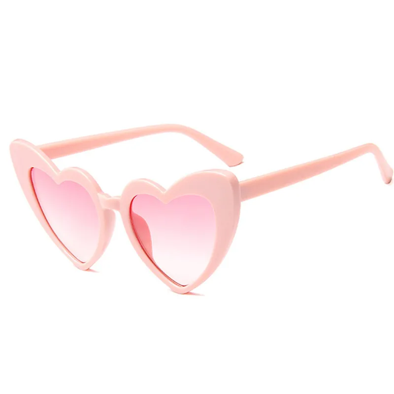 Oulylan сердце солнцезащитные очки для женщин фирменный дизайн солнцезащитные очки «кошачий глаз» ретро любовь в форме сердца очки дамы покупки солнцезащитные очки UV400 - Цвет линз: C4all pink