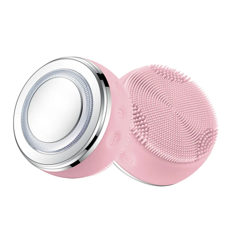 New Waterproof Facial Cleaner Wireless Charging Facial Cleaning Pore Beauty Instrument Ultrasonic Vibration Massage Facial Brush