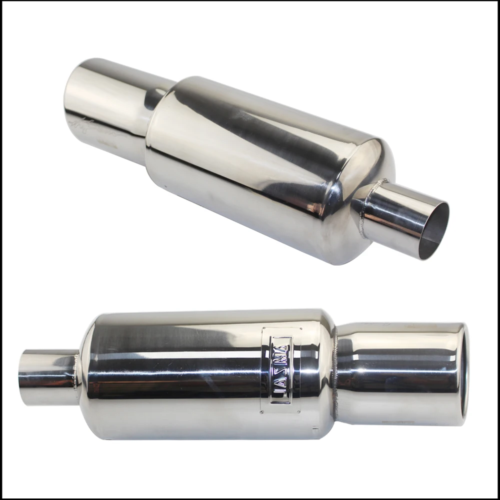 Car motorbike Exhaust System exhaust pipe Muffler Tip Universal Stainless steel OD 51MM 57MM 63MM outlet 89mm Silencer tail pipe Exhaust Muffler Tip Exhaust Pipe Muffler Exhaust Trim Pipe
