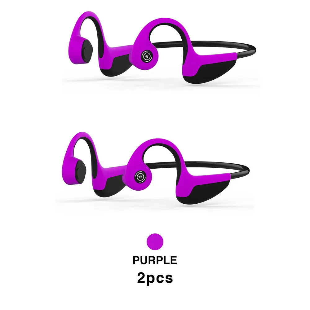Purple 2pcs 2 шт. S. Wear Z8 Беспроводные наушники с костной проводимостью, спортивные наушники с защитой от пота, Bluetooth 5,0, новые технологии, Прямая поставка - Цвет: Purple 2pcs