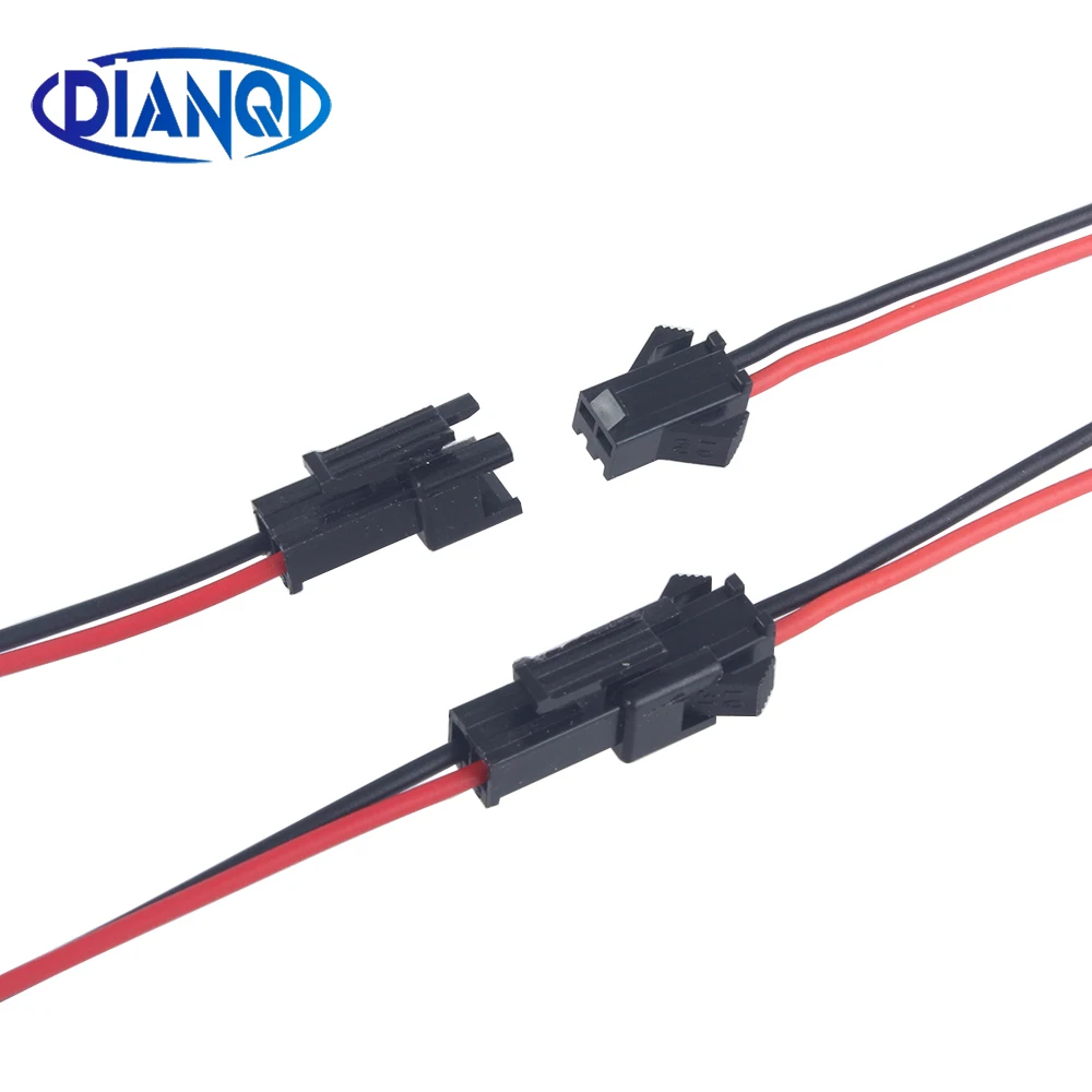 10cm For LED Strip Pitch 2.54mm  SM 2Pin Jack Male and Female Wire Connector