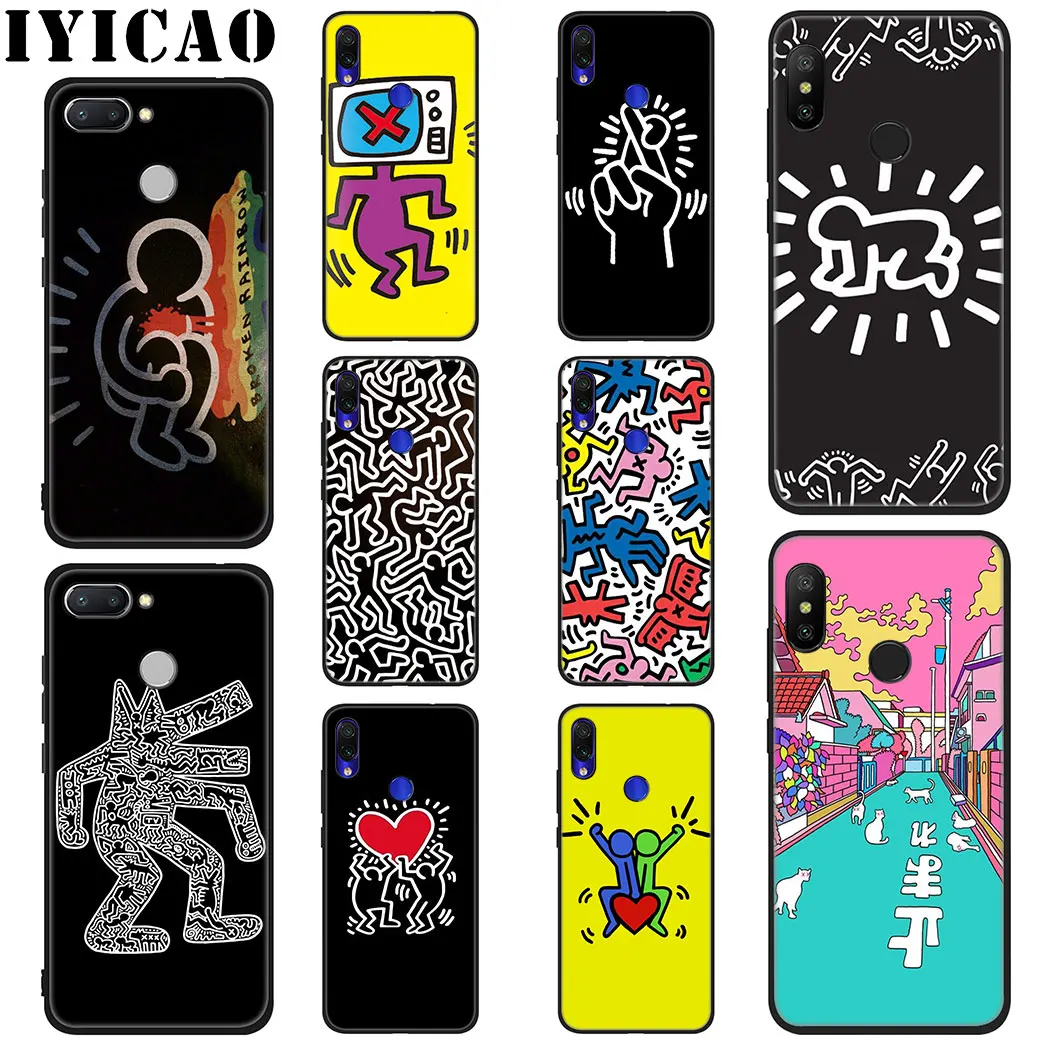 Мягкий силиконовый чехол IYICAO Keith Haring для Xiaomi Redmi K20 6 Pro 7 7A 6A 5 Plus 5A 4A 4X S2 Go |