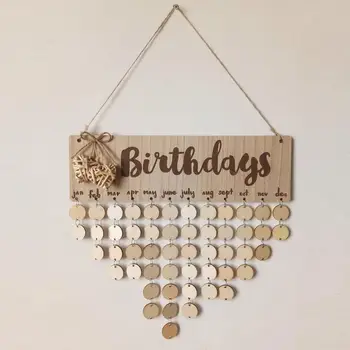 

Chritsmas Birthday Special Days Reminder Board Home Hanging Decor Wooden Calendar Board Hanging Ornament New Year Decoration