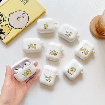 

Funny cartoon duck case For AirPods 1 2 pro charging box soft silicone TPU Wireless bluetooth earphone protective cover coque