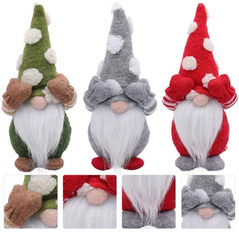 

3Pcs Doll Decor Cartoon Doll Doll Adornment Xmas Decor Doll Ornament For Office Cafe Living Room