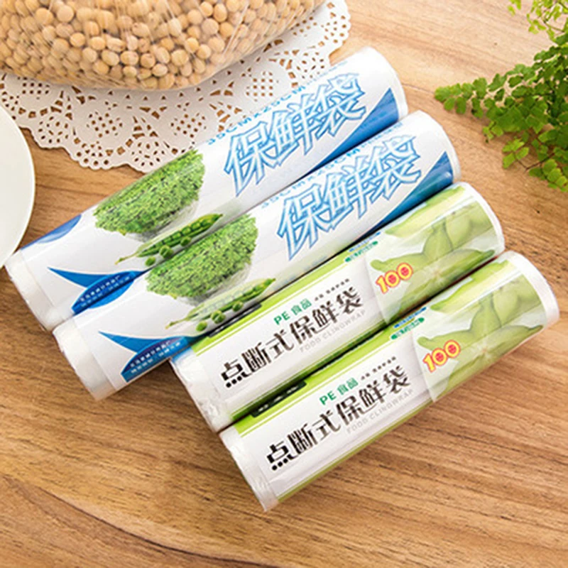 Food Fruit Storage Bag Packaging Plastic Bags Saran Wrap 1 Roll Kitchen Fresh Keeping Heat Sealer Saver Vacuum | Дом и сад