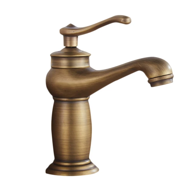 Antique Brass Bathroom Basin Faucet 2